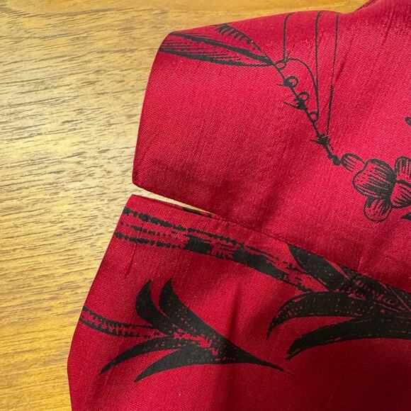 Karen Kane Pants Red Lined Sz 4 100% Silk Cigarette Pants - Picture 4 of 9